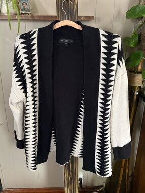 Sanctuary Black Ribbed Open Cardigan